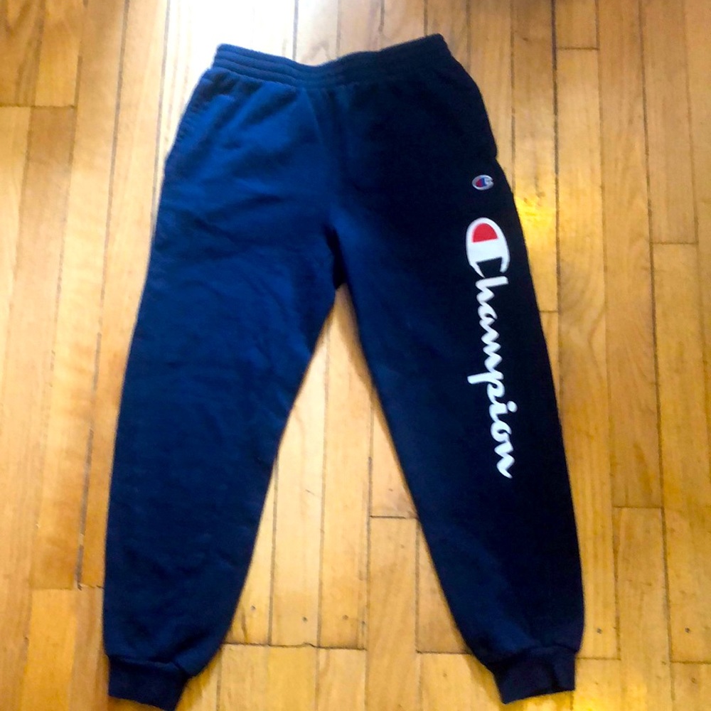 Girls youth size large. Navy blue champion sweatpants